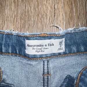 Abercrombie & Fitch Blue High Rise Denim Shorts